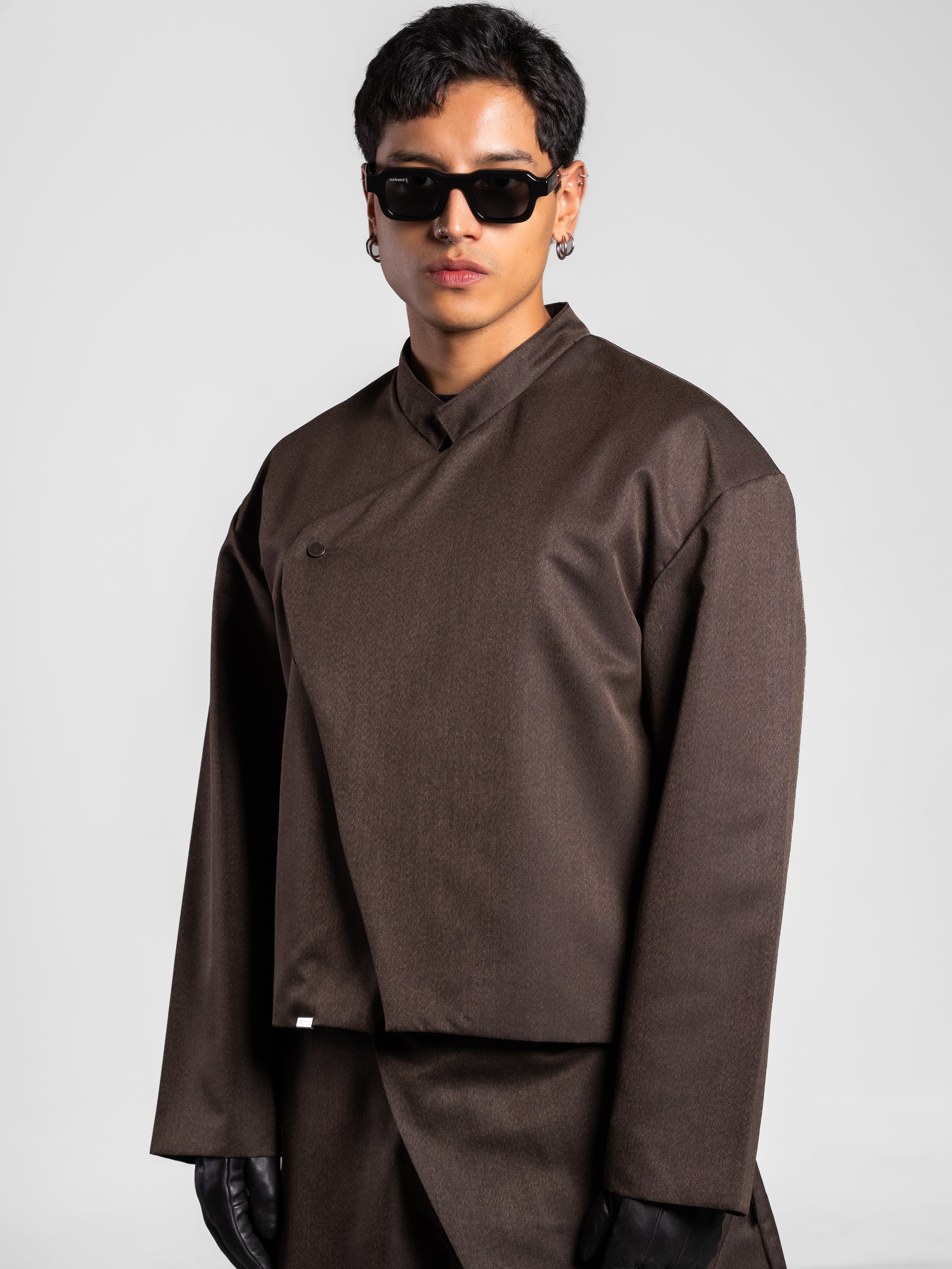 KIMONO JACKET COFFEE