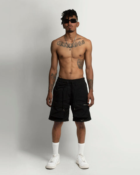 MB BLACK CARGO SHORTS